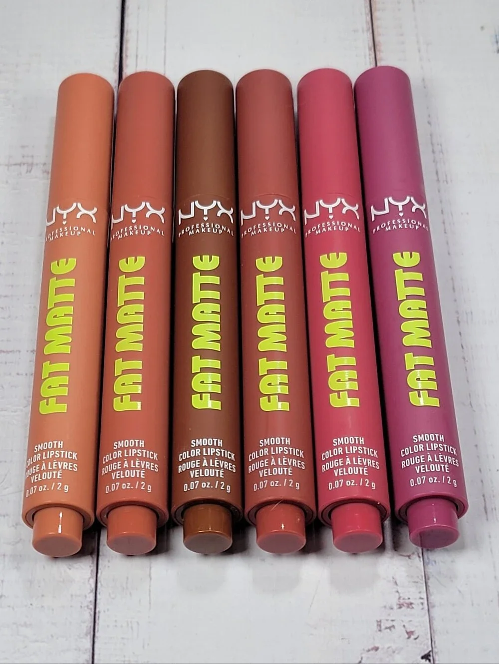 6 Piece NYX Fat Matte Lipstick Bundle NEW!